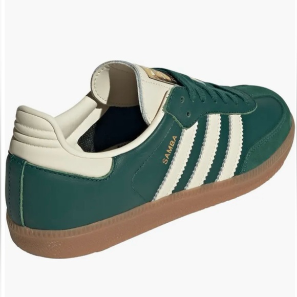NWT Adidas Samba OG W Collegiate Green Cream White Sneakers Size Women’s 8 - Picture 4 of 16